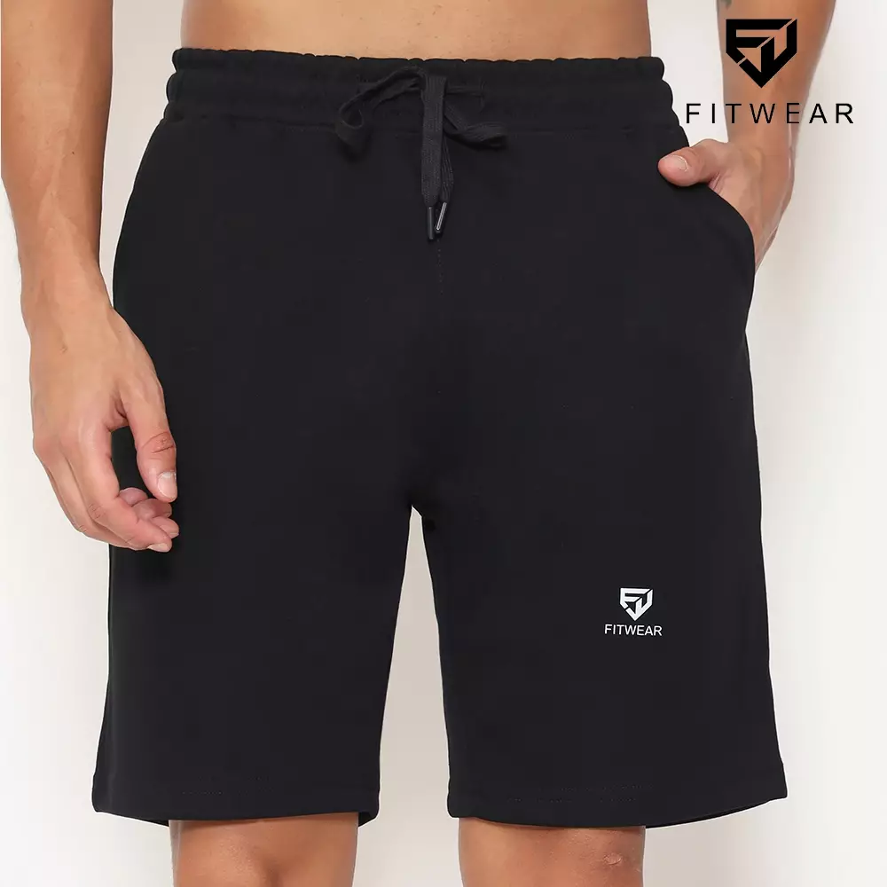 Fitwear - Celana Pendek Olahraga Pria JAYDEN BASIC SHORT - BLACK