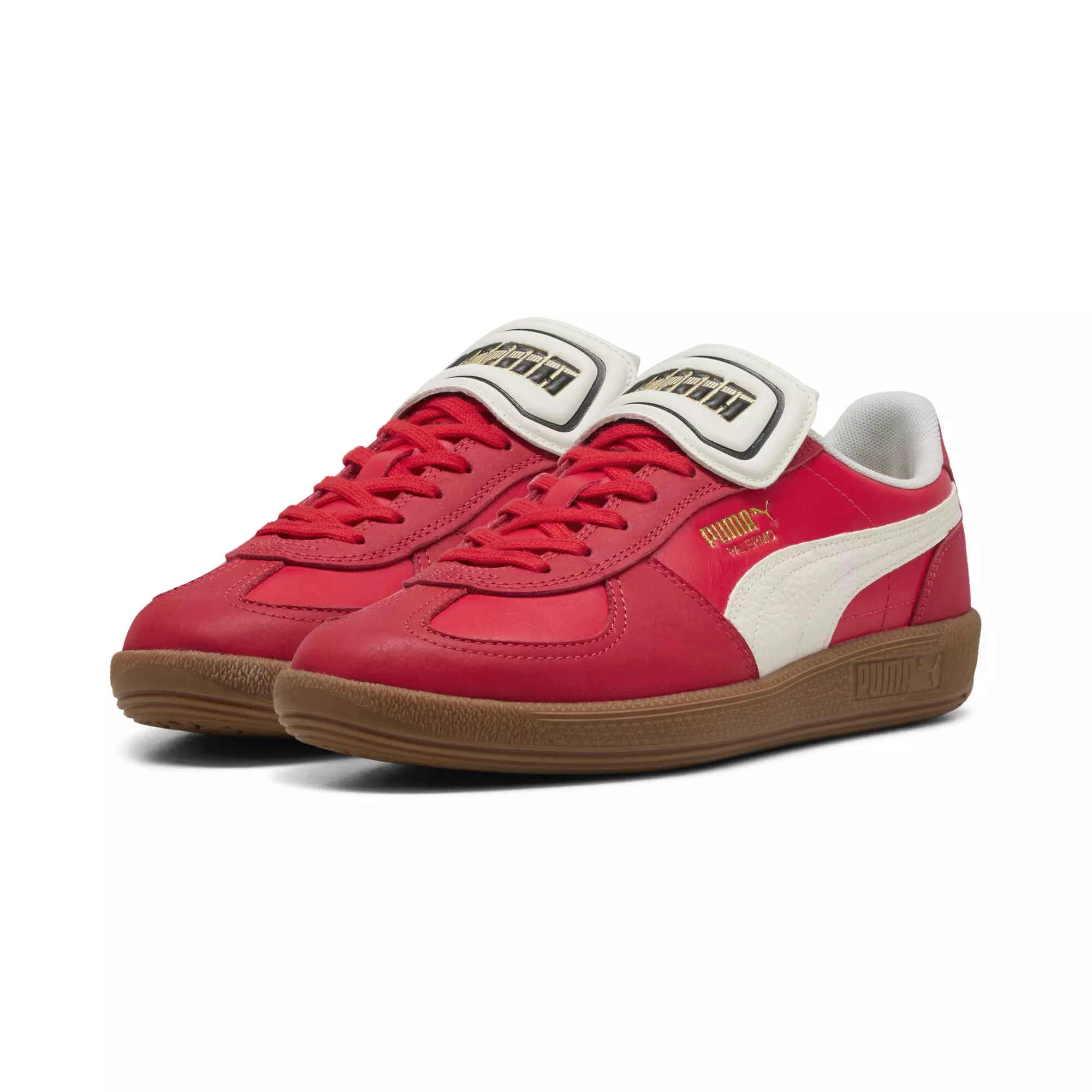 PUMA Palermo Premium Sneakers Unisex Red-Warm White