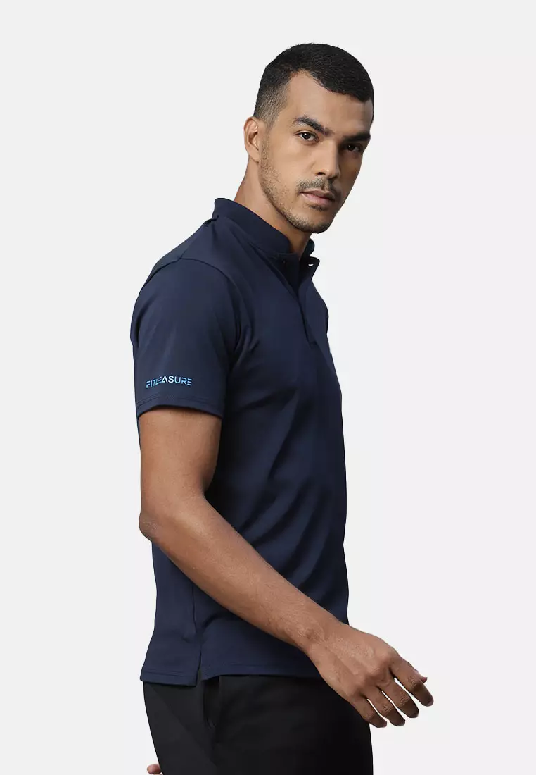 Blue Luxe Men's Athleisure Chinese Collar Designer Tee