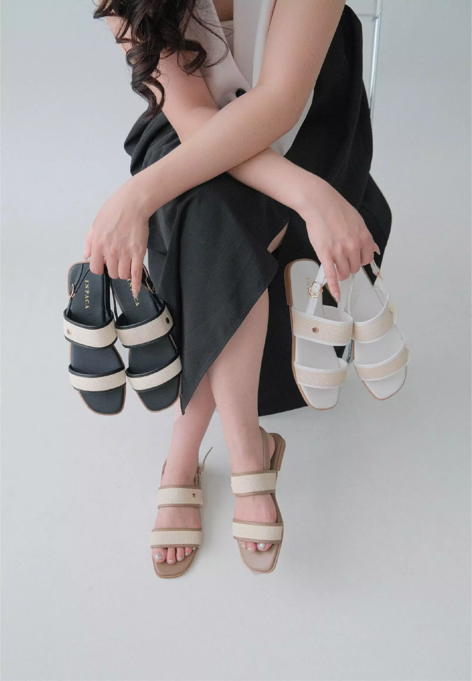 Kai Sandal Tali Wanita Khaki