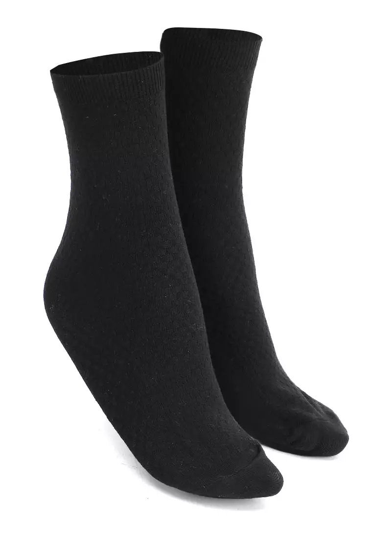 Bumbha Kaos Kaki Pria Mozaik Anti Odor Socks Footwear Material Bamboo Fiber ORIGINAL - Black