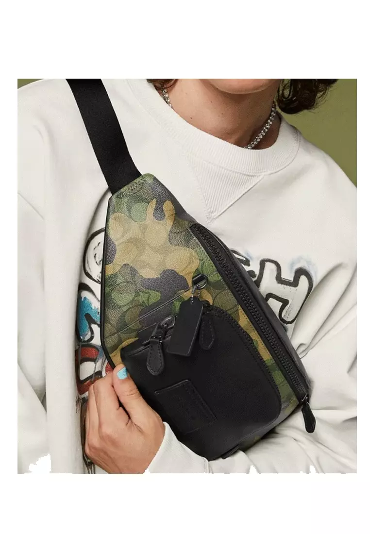 Coach camo handbag best sale