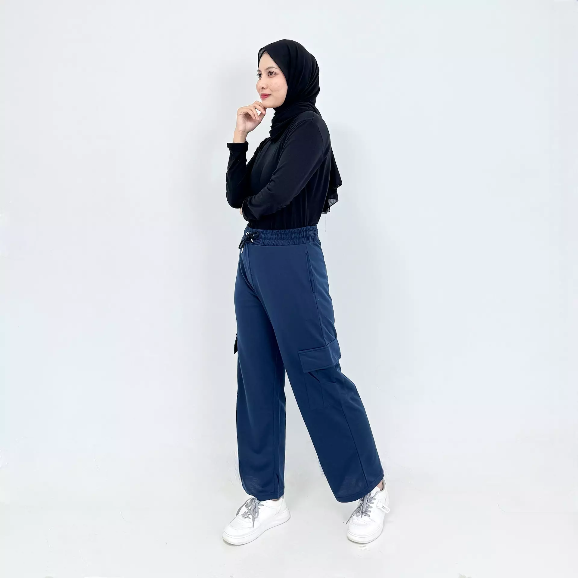 Celana Panjang Kargo Talis [NAVY] Strech Fit 95 Kg