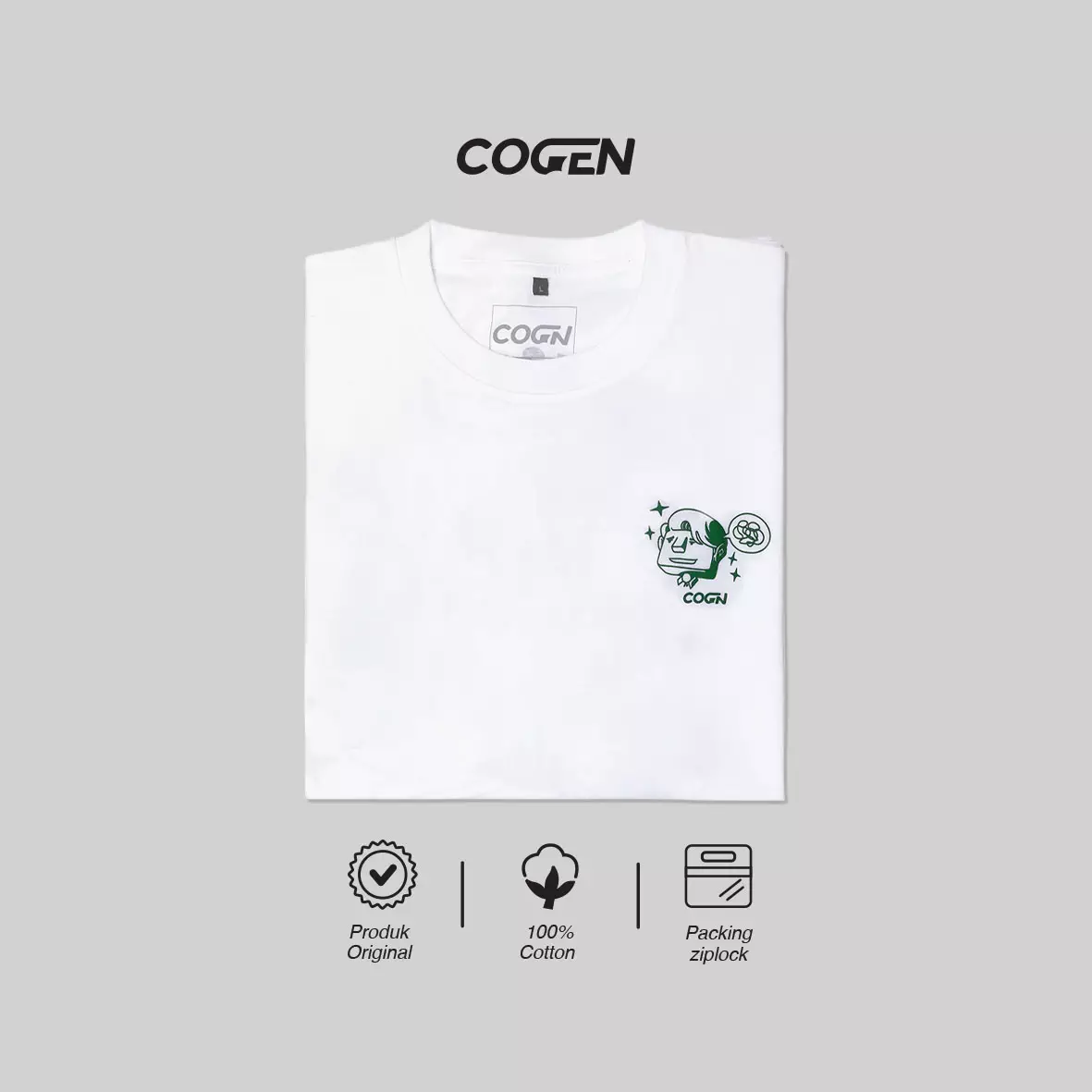 Cogen Kaos Tshirt Putih T Shirt White Basic - Doing Us Right Now