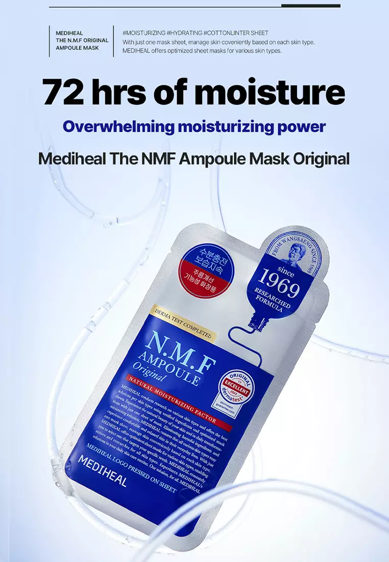 The NMF Ampoule Mask Sheet Pack - Original, Moisturizing [5 sheets x27ml - no box], NEW
