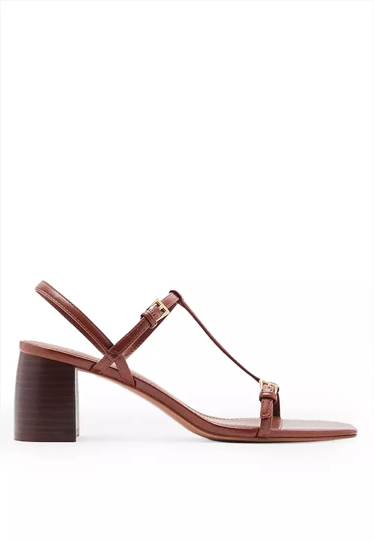 Discount on Mango  shoes - SKU: High-Heeled Sandals With Buckle Straps