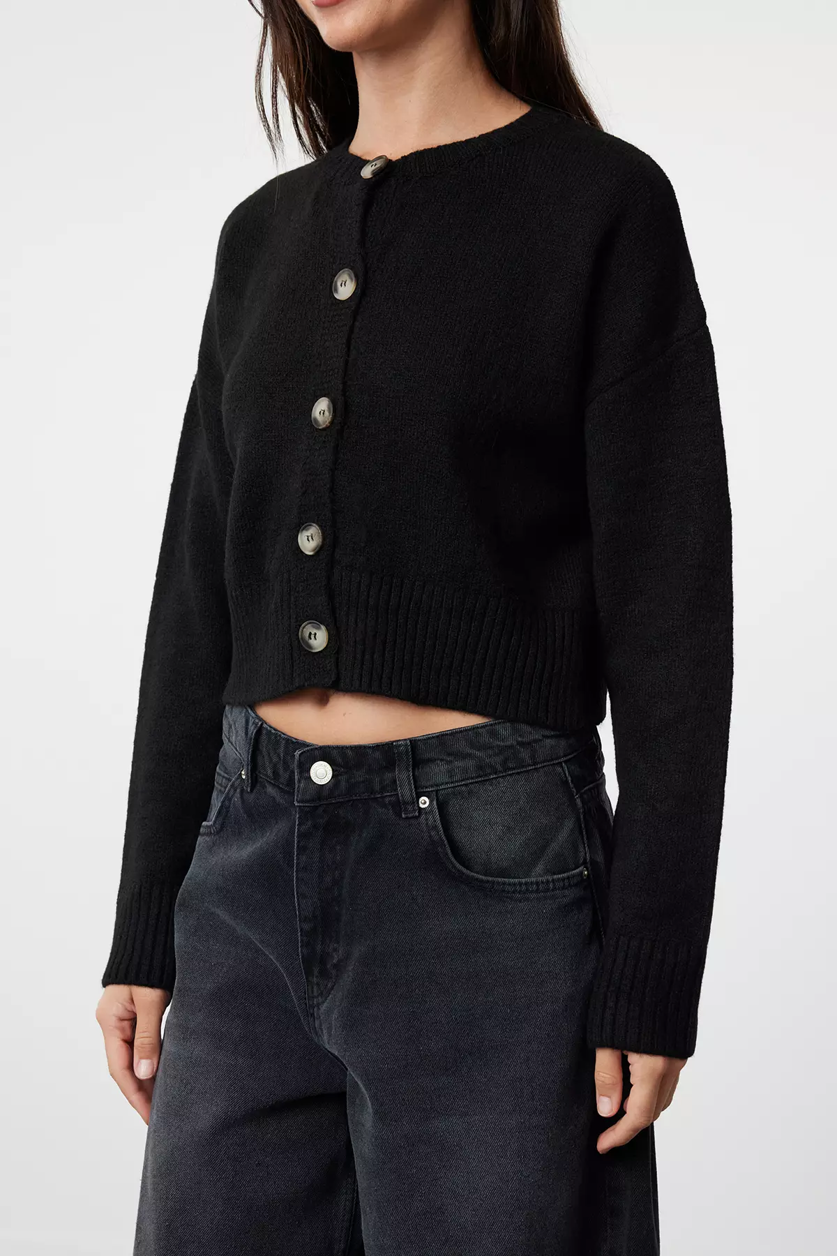 Textured Knitted Cardigan