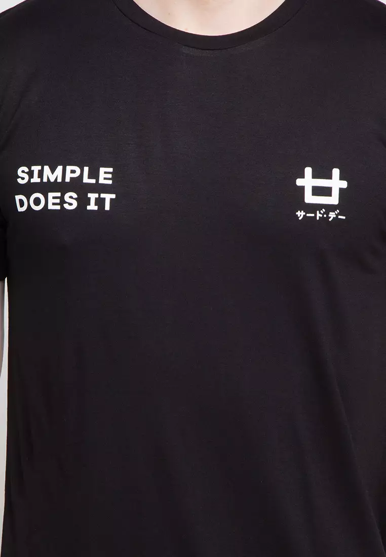 MTD45D sdi x logo blk T-shirt Kaos Pria Hitam