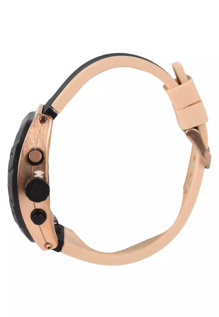 T5 - Jam Tangan Pria - Black Rosegold - Rubber Strap - H3857G-C