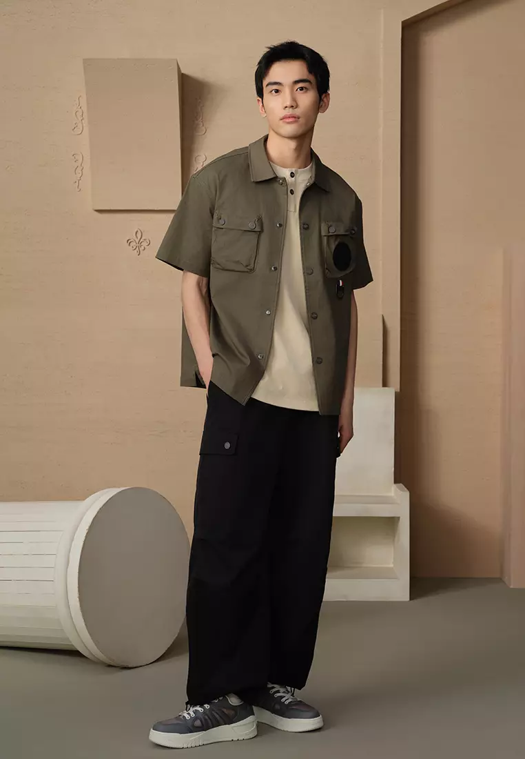 MEN'S PALLADIUM LOGO LOOSE FIT BELTED PANTS
