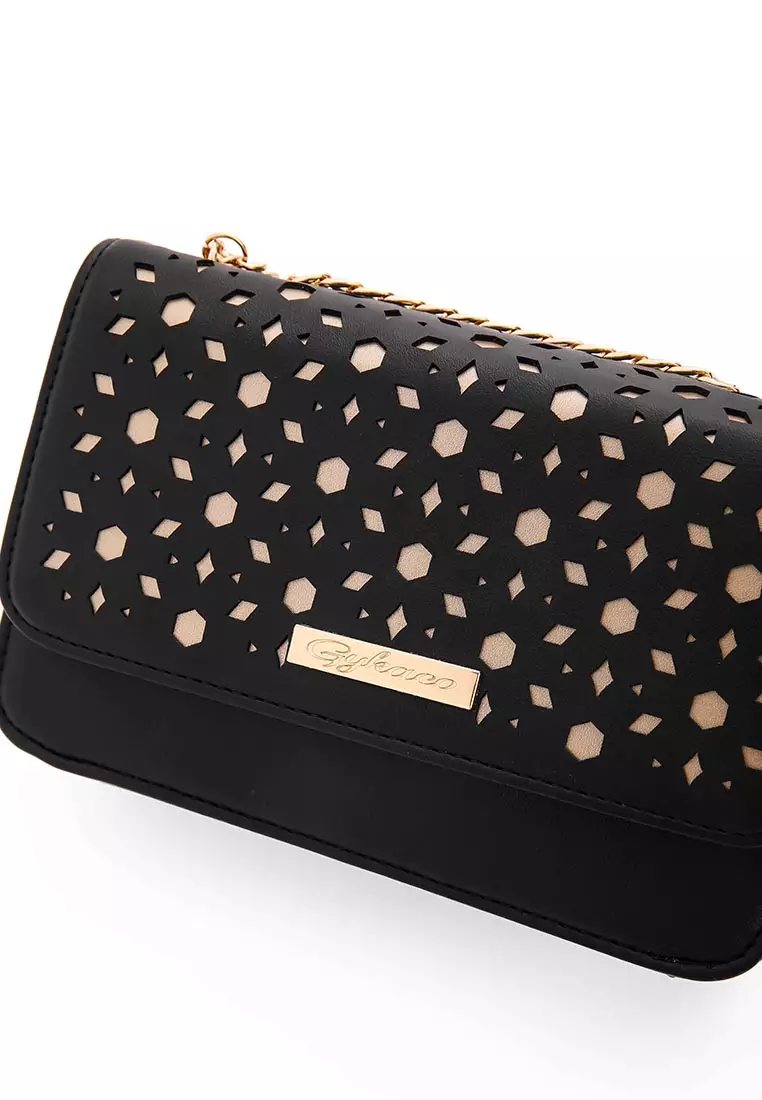 GYKACO YUI Black- Tas Wanita Sling Bag - Fashion Top Handle Bag (Import)
