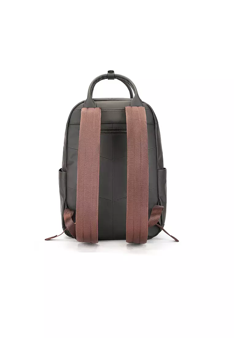 Men's Retro Plain Cow Leather Business Backpack