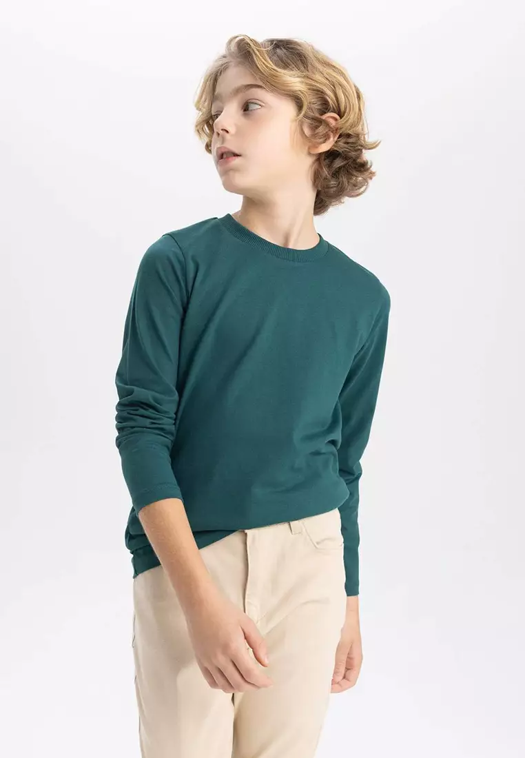 jual-defacto-boy-s-crew-neck-basic-plain-long-sleeve-t-shirt-b7771a8ns