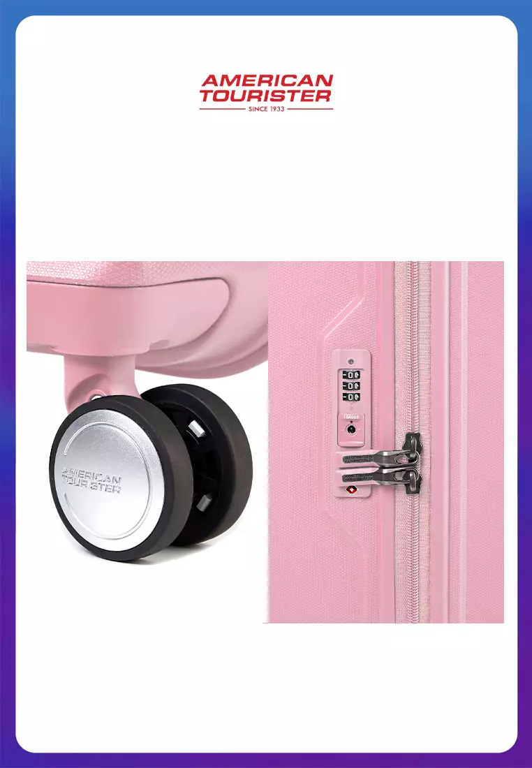 American Tourister Koper Hardcase Argyle Cabin 20 Inch EXP TSA V2 - Antique Pink