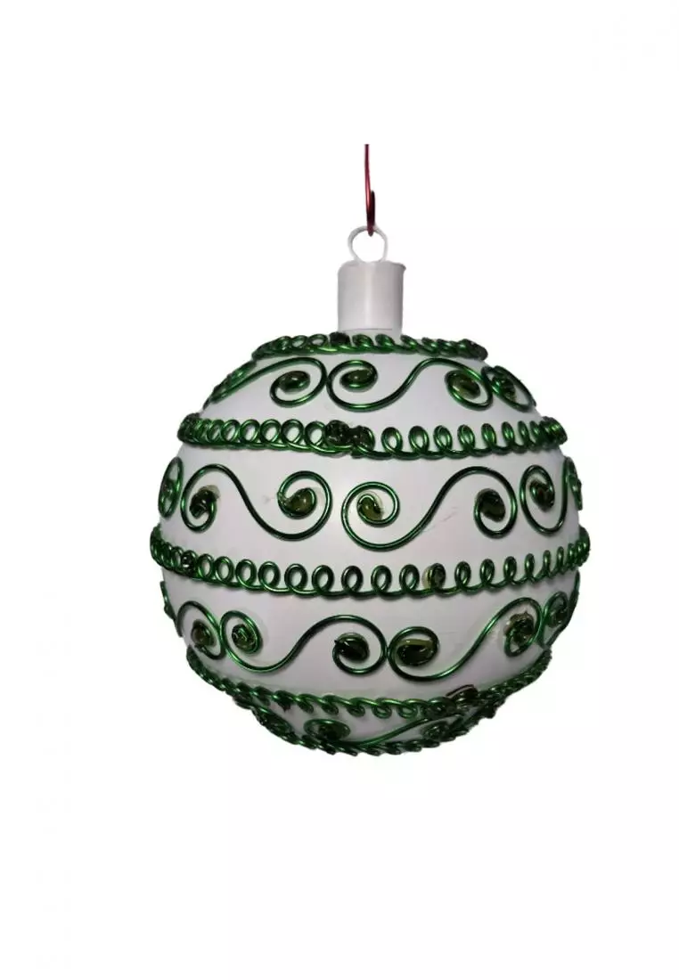 White cheap christmas ball