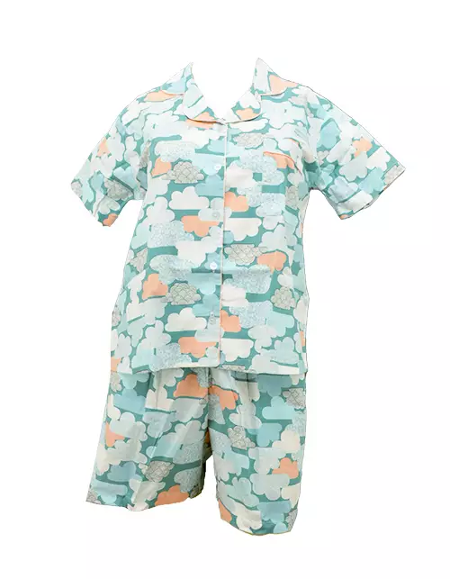 Luludi Piyama LNP 5123 - Hijau Motif Awan