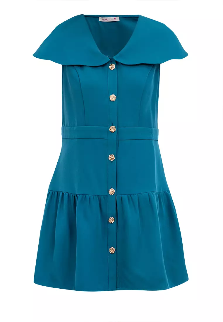 DESMOND Button Front Pinafore Dress