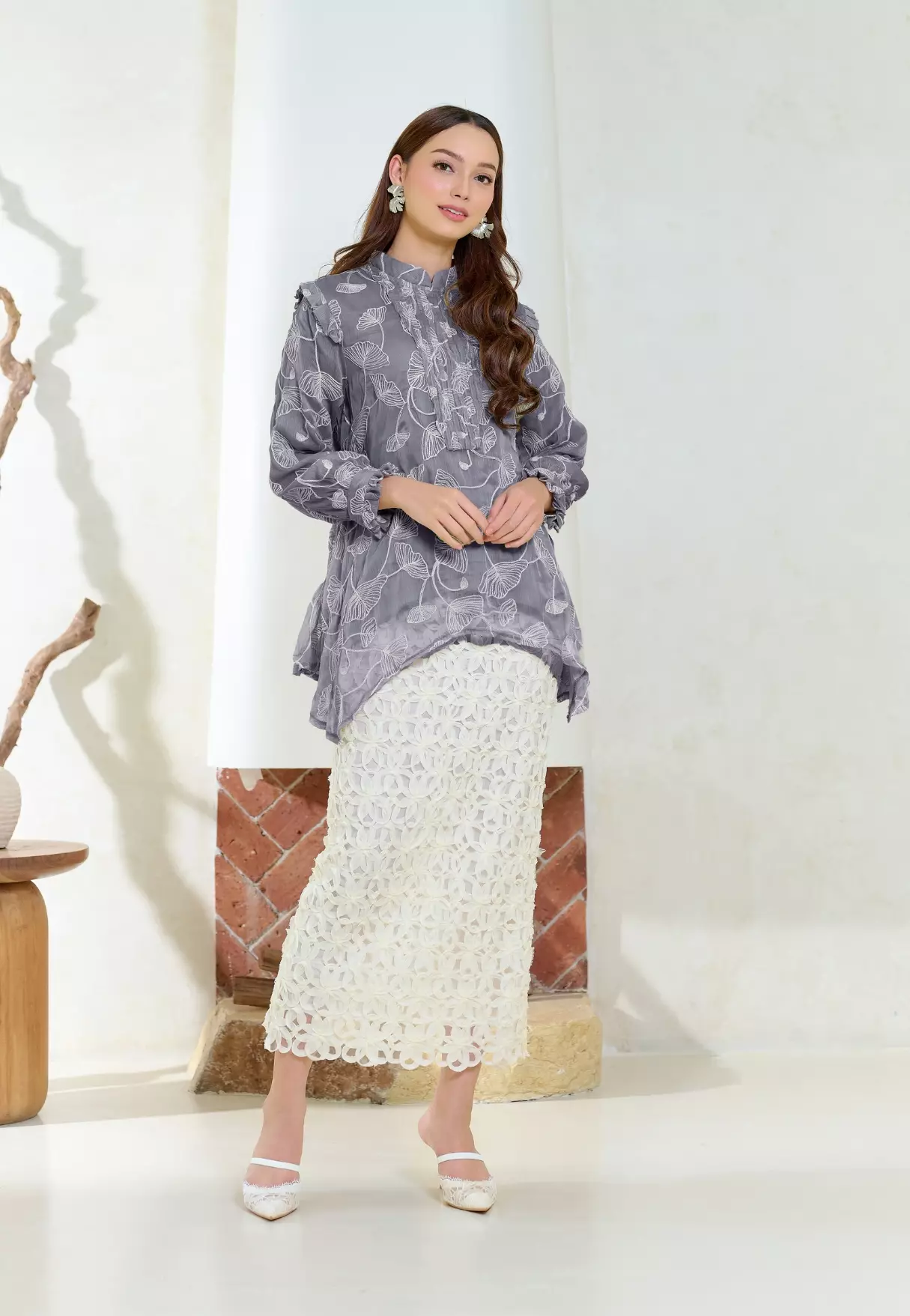 Zahra Blouse - Stone