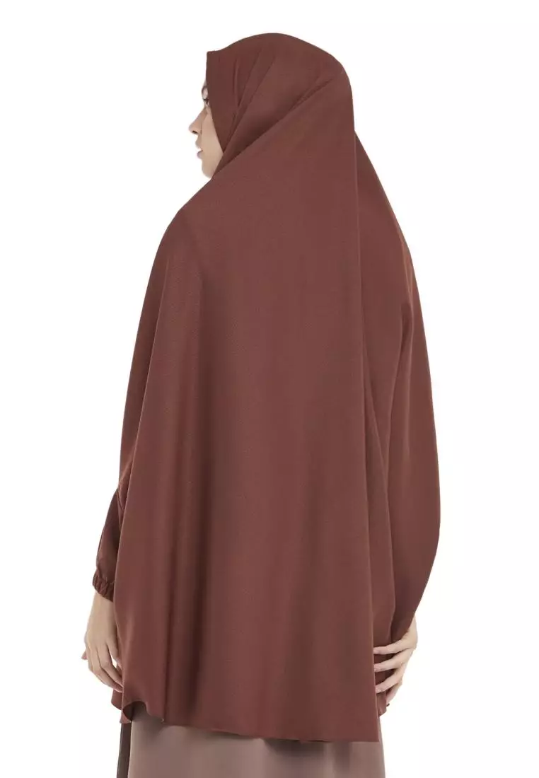 Queenza Zayidan French Khimar Hijab Jumbo Kanza - Coklat