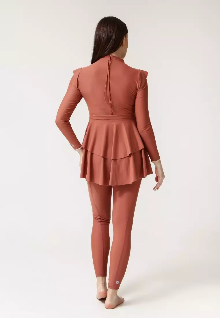 LANUUK Serena Modest Swim Dress – Clay