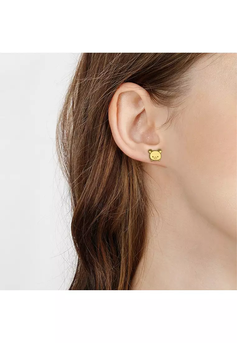 5G Gold Collection 916/22K Gold Rilakkuma Earrings S184