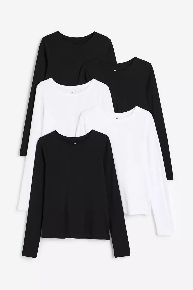 5-pack jersey tops
