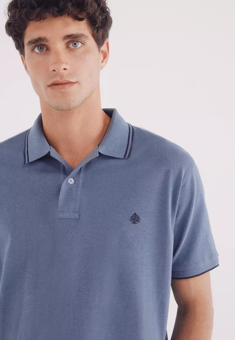 Regular Fit Contrast Details Piqué Polo Shirt