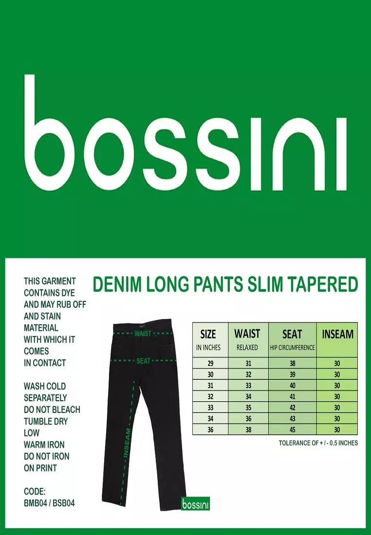 Denim Long Pants Slim Tapered