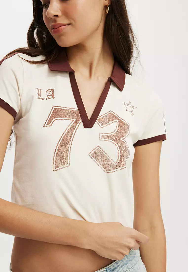 Retro Graphic Polo Tee