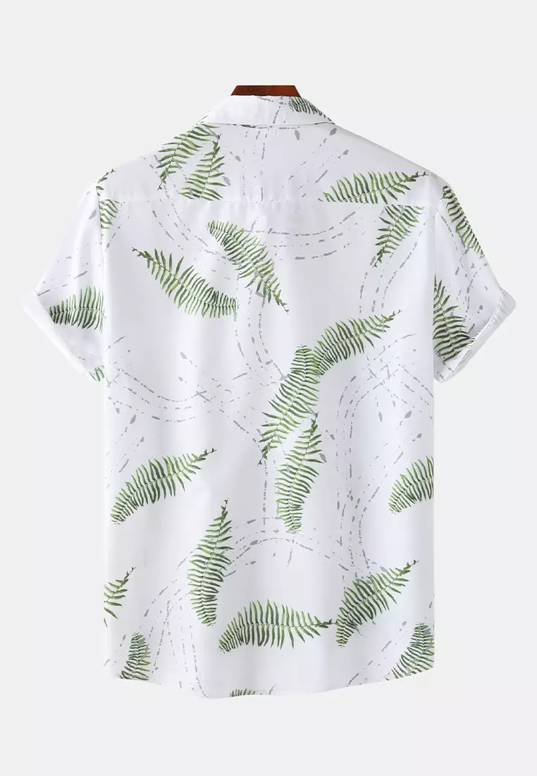 Hawaiian Print Short Sleeve Shirt YL-C313