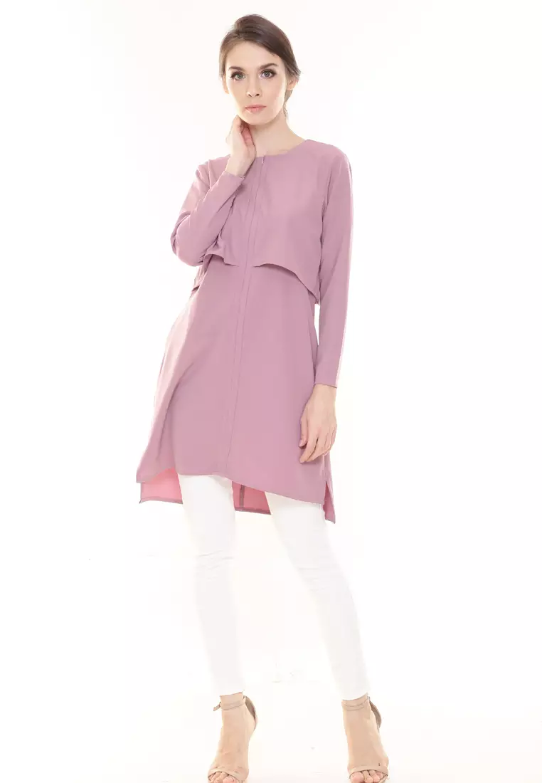 Aubrey Long Top Nursing Friendly in Pink