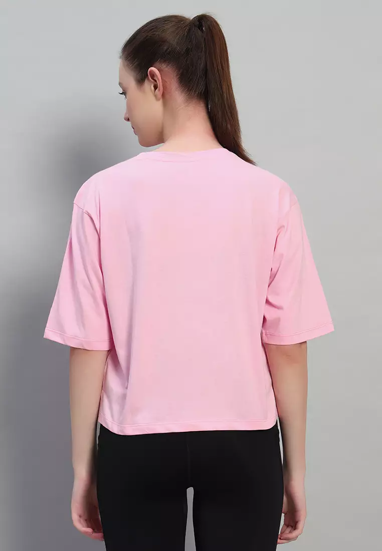 Women's Oversized Cotton Pink T-Shirt
