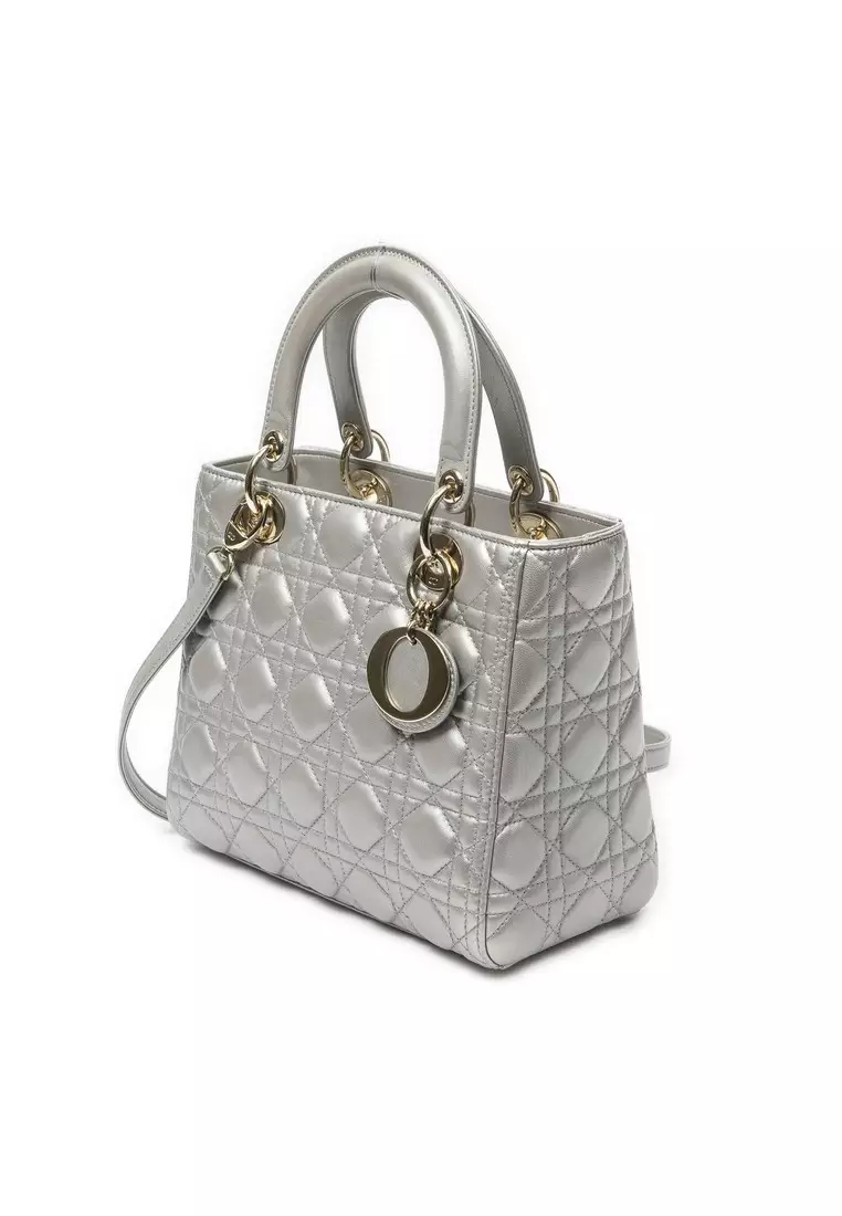 Pre-Loved Medium Lady Dior Zip