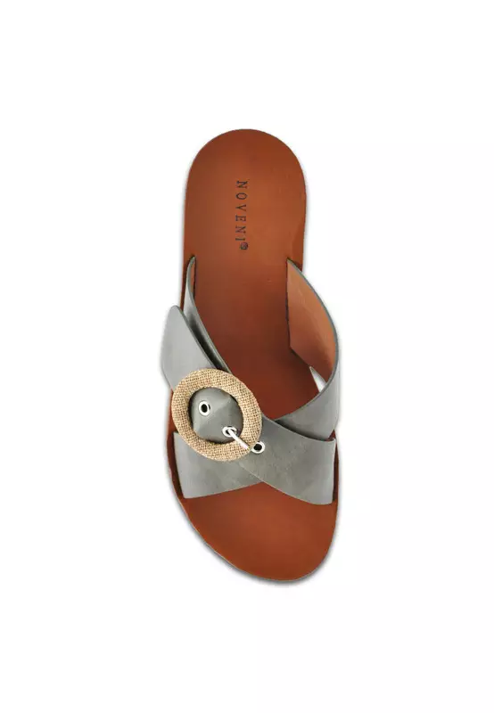 Faux Leather Casual Sandals