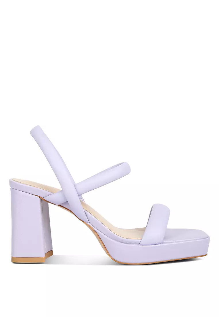 Mauve block heel sandals sale