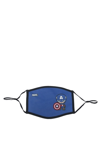 ZALORA multi Marvel Reusable Face Mask (Large)-Captain America 2C317ES6BFD5FAGS_1