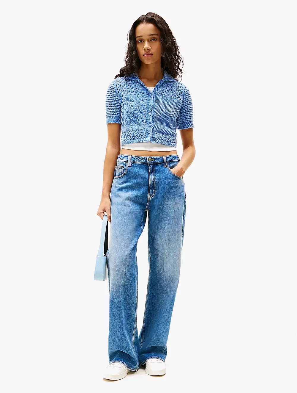 Tommy Jeans - Flag Polo Sweater - Blue