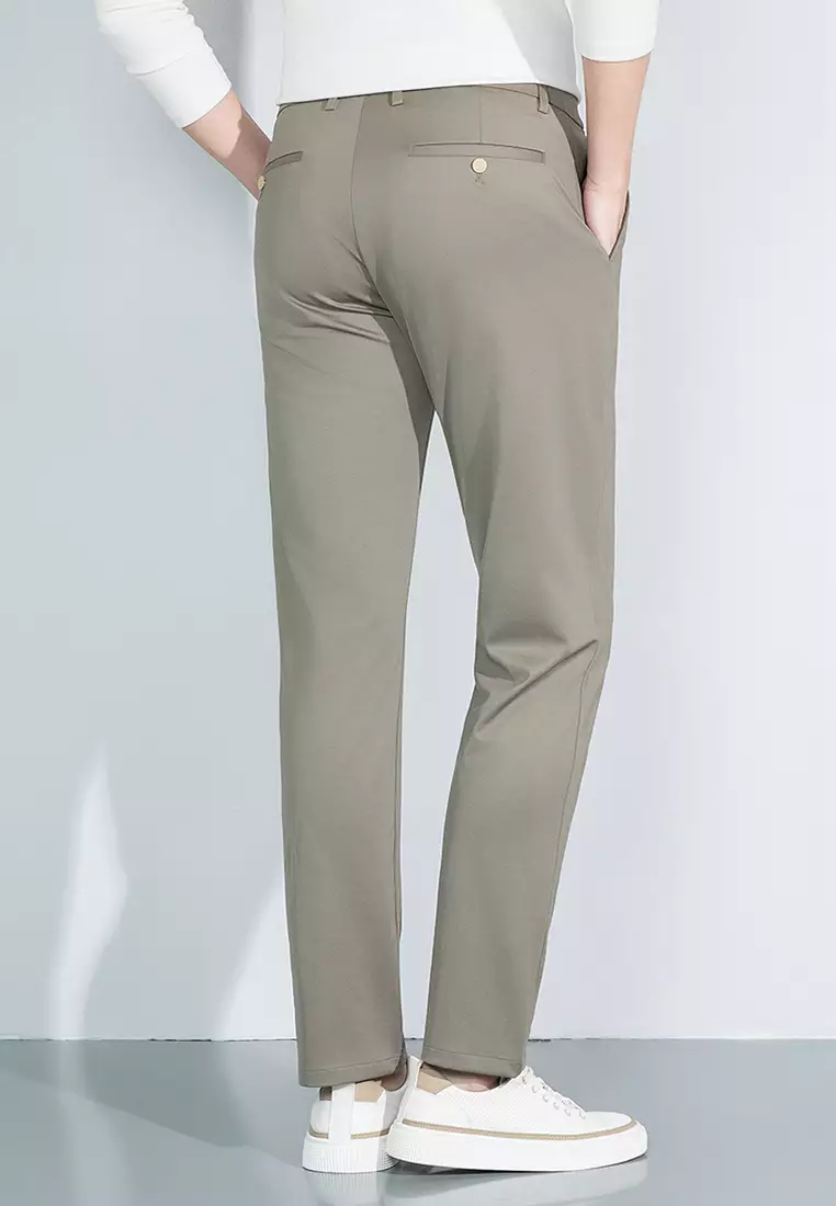 桑蠶絲小直筒西褲 WK-JBD905