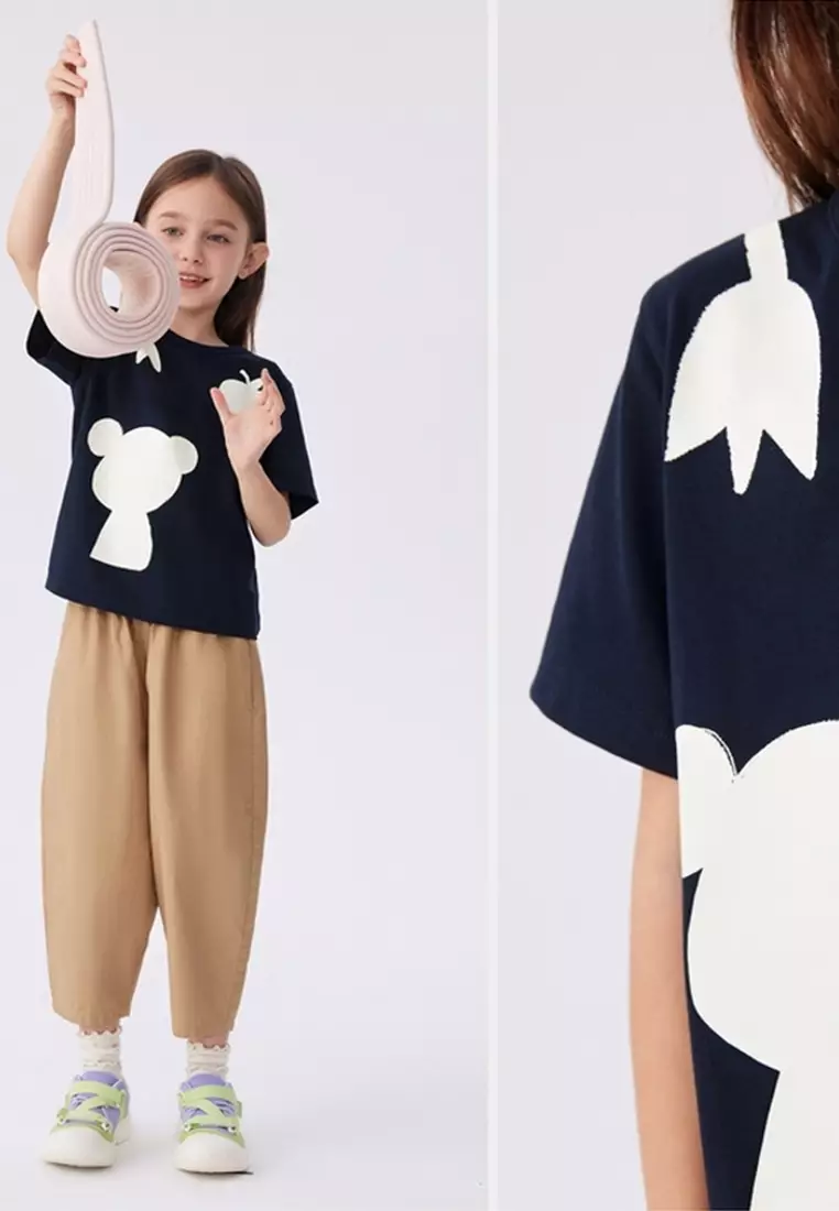 马拉丁女短袖T恤藏青色夏季T恤