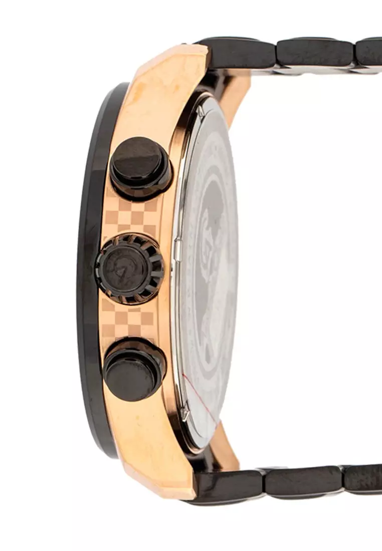 Alexandre Christie Jam Tangan Pria - Black Rosegold - Stainless Steel - 6559 MCBBRBA