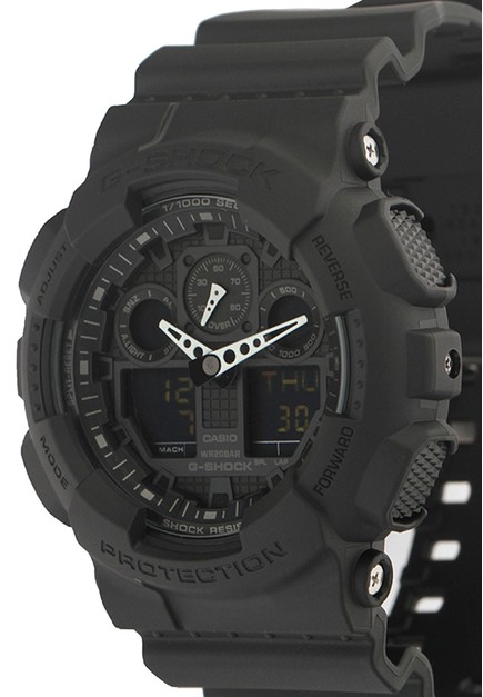 Jual G Shock G Shock Men Analog Ga 100 1a1dr Black Original Zalora Indonesia