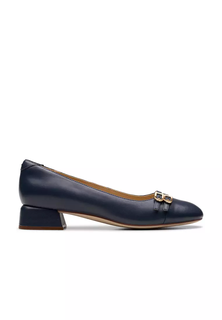 Navy court shoes clarks hotsell