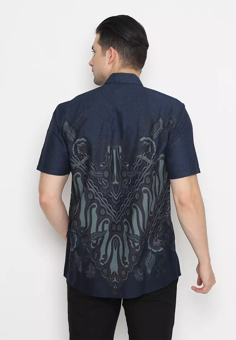 My Aksa batik Pria Kemeja Pendek Spencer Sierra