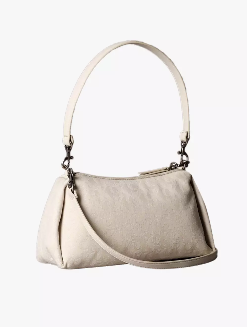 Calvin Klein Pleat Monogram Logo Shoulder Bag