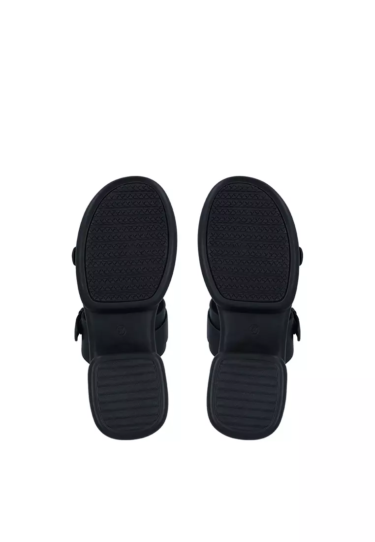 Black CR Isla Duo-Strap Sandals