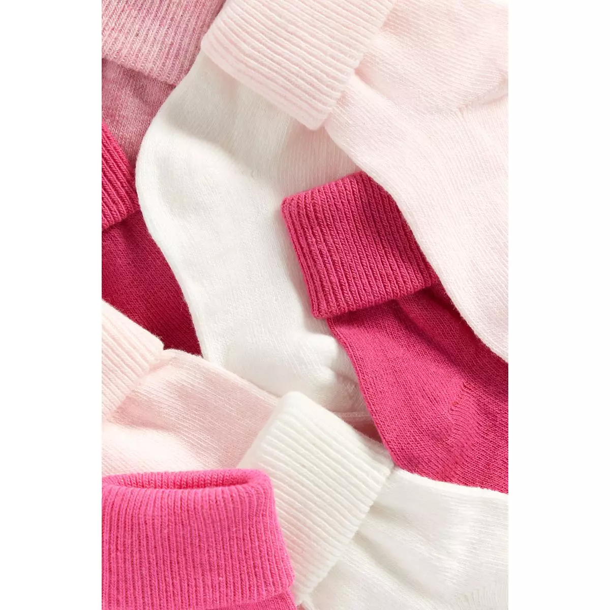 Mothercare Turn-Over-Top Socks - 5 Pack - Kaos Kaki Anak Perempuan (Pink)