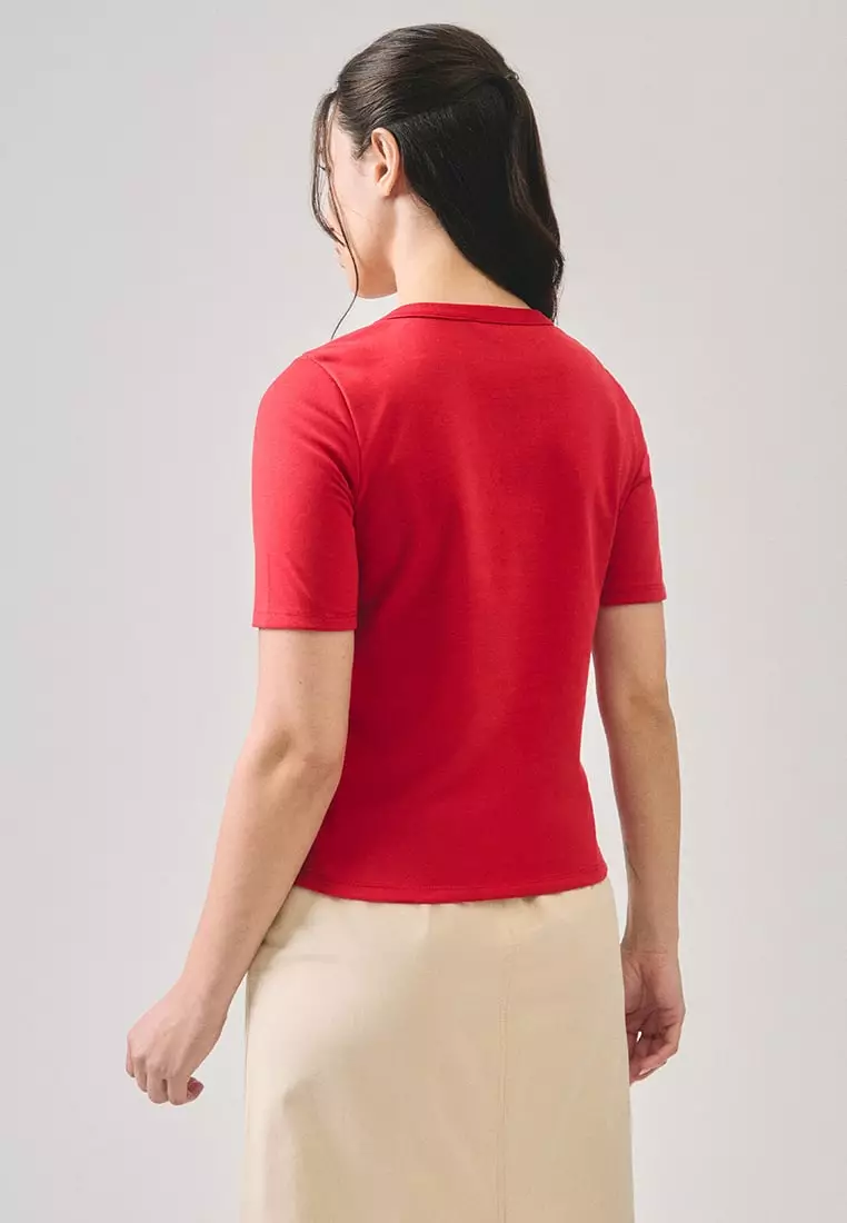 Square Neck Basic T-Shirt