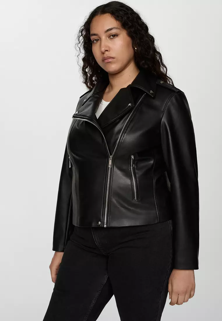 Mango faux leather jacket best sale