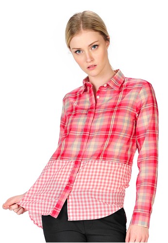 SJO's Aversa Red Check Women's Shirt