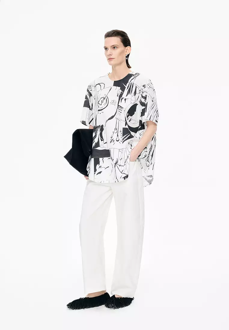 全棉任意形OVERSIZE短袖TOP